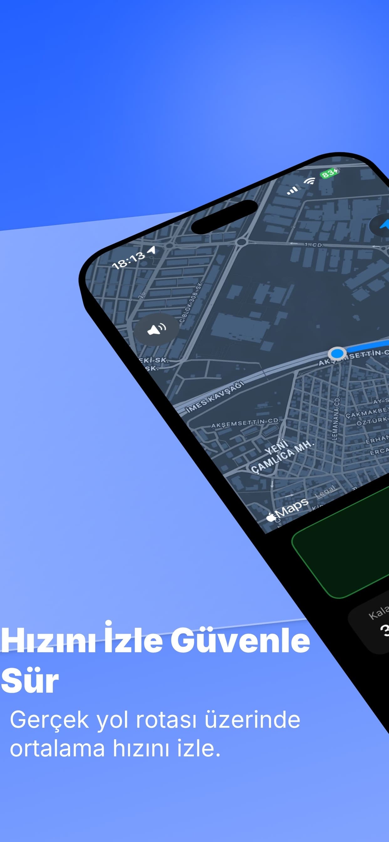 Live drive view — real-time map on the road